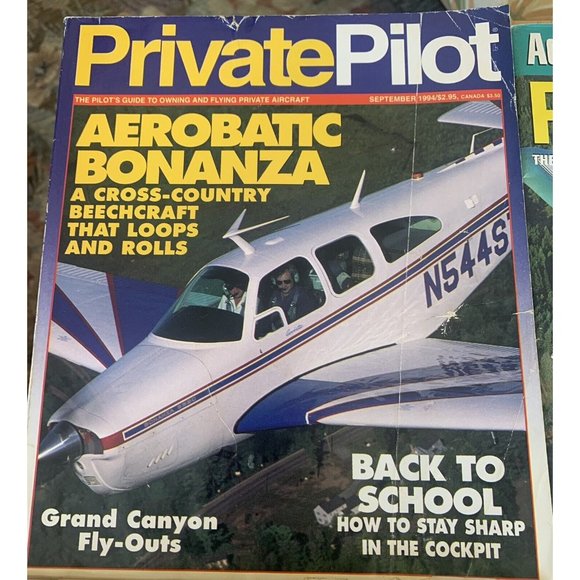 Private Pilot Aviation Magazine 1991-1996 Lot of 4 Helicopter Grob Apache Plane - Picture 4 of 5